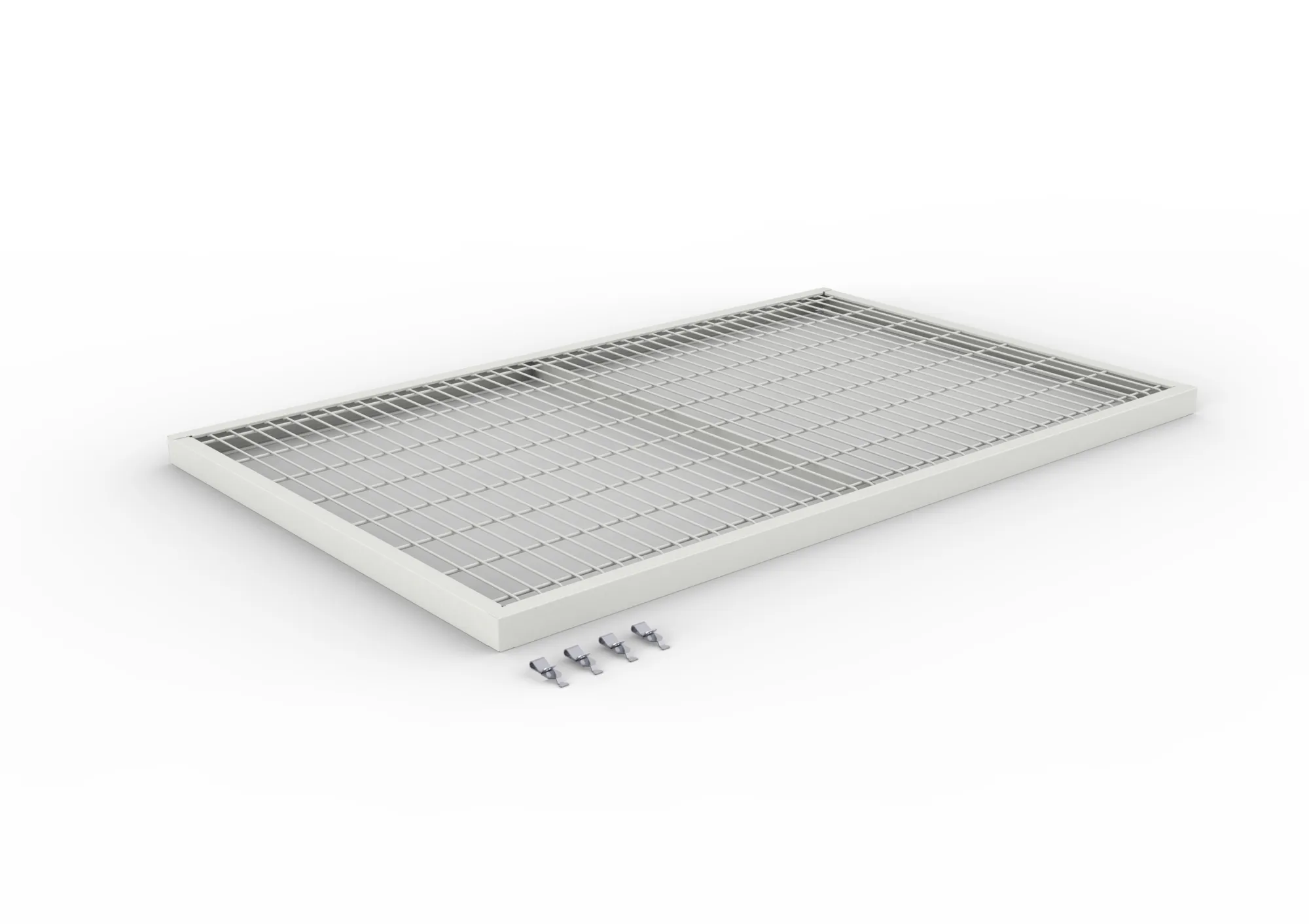 Additional mesh shelf 150 1300 x 800 alv. cpl. incl. 4 mesh shelf clips