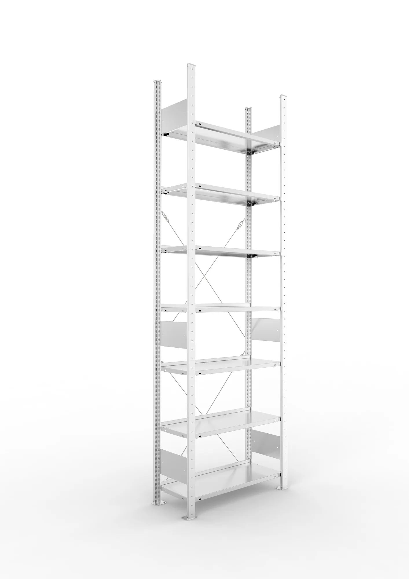 Compact boltless shelv. St 2500 x 750 x 300 pre-g alv