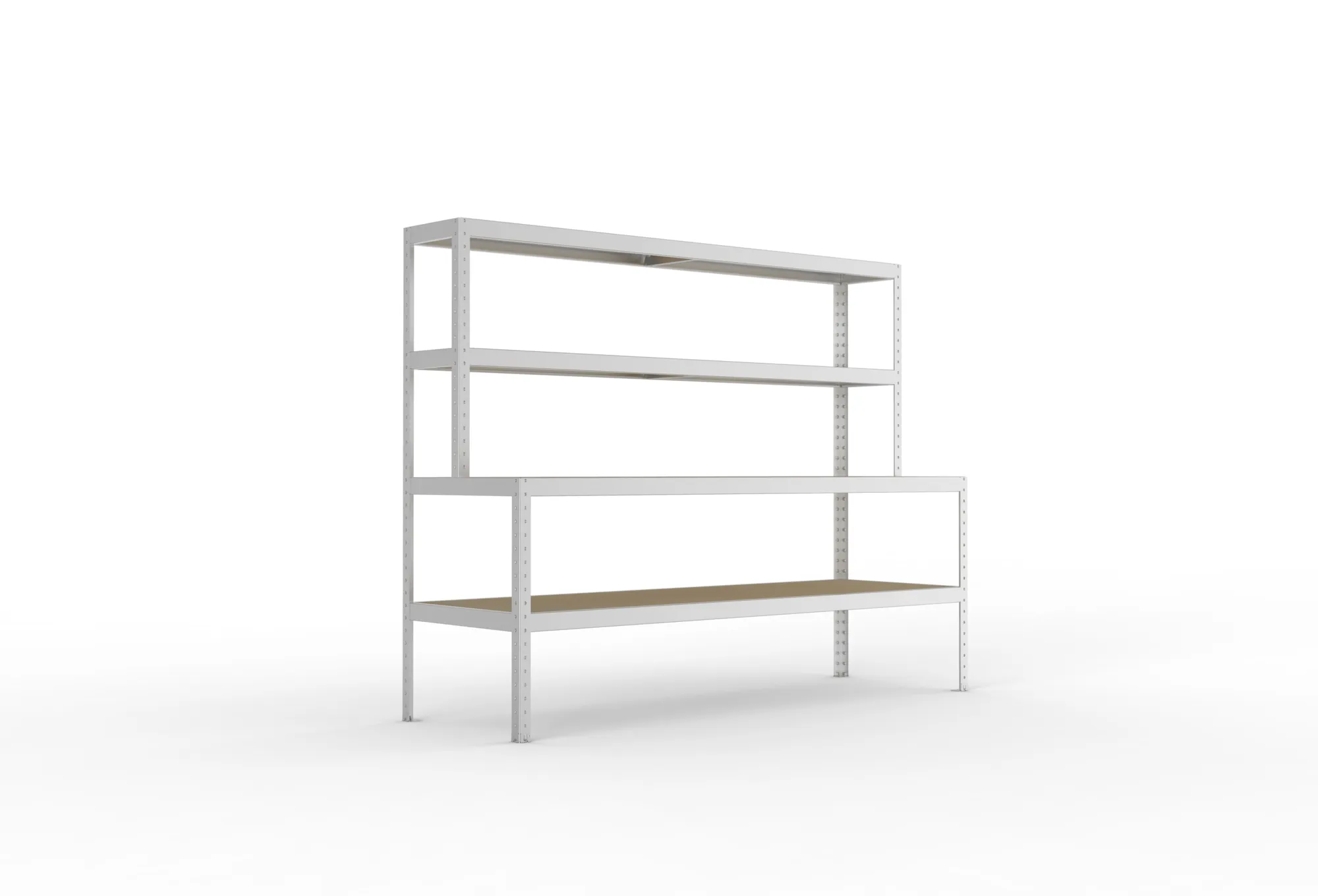 META SPEED-RACK | Packtisch | 1970 x 2500 x 800 mm | 4 Ebenen | verzinkt
