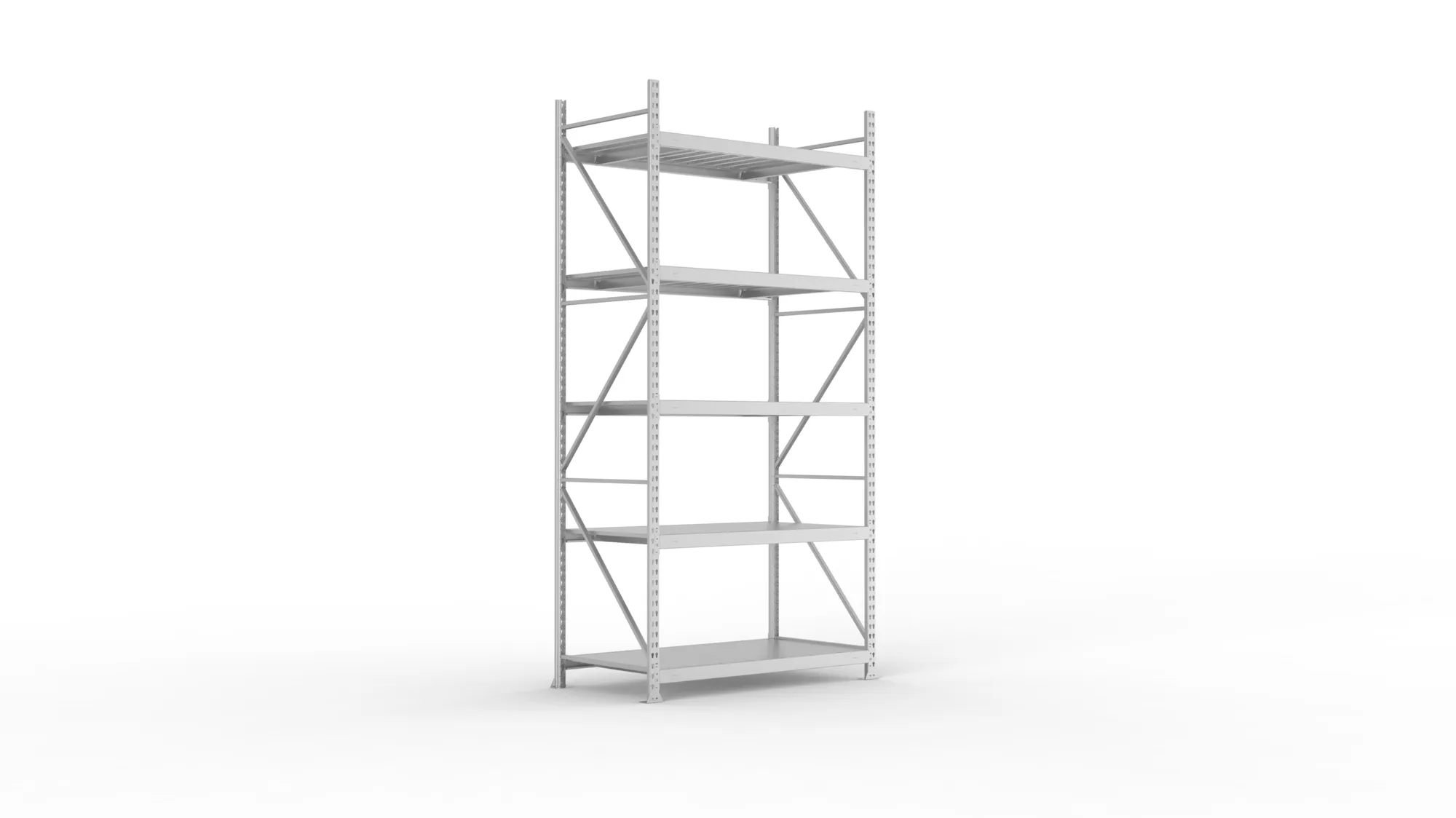 META MINI-RACK Weitspannregal | Grundregal | 3000 x 1400 x 800 mm | Fachlast 600 kg | Stahlpaneelböden | 5 Ebenen