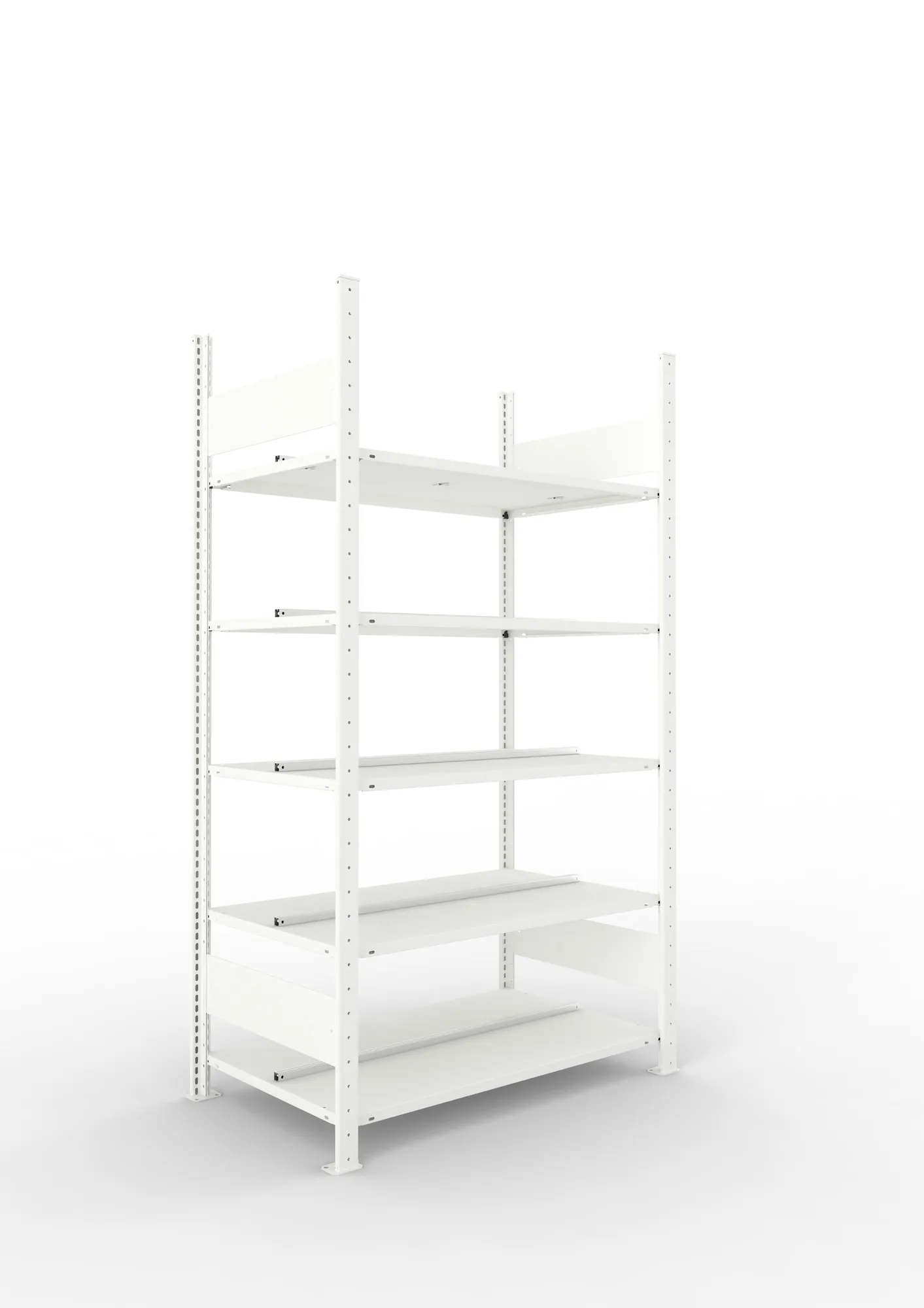 Compact boltless shelv. St 5xshelv. 1850x1000x600 RAL7035