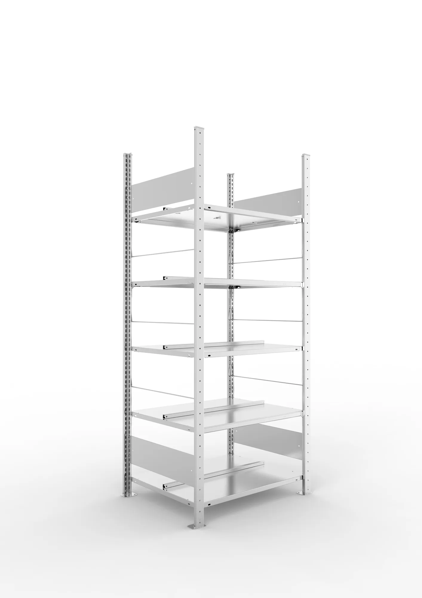 Compact boltless shelv. St 5xshelv. 1850x750x600 g alv