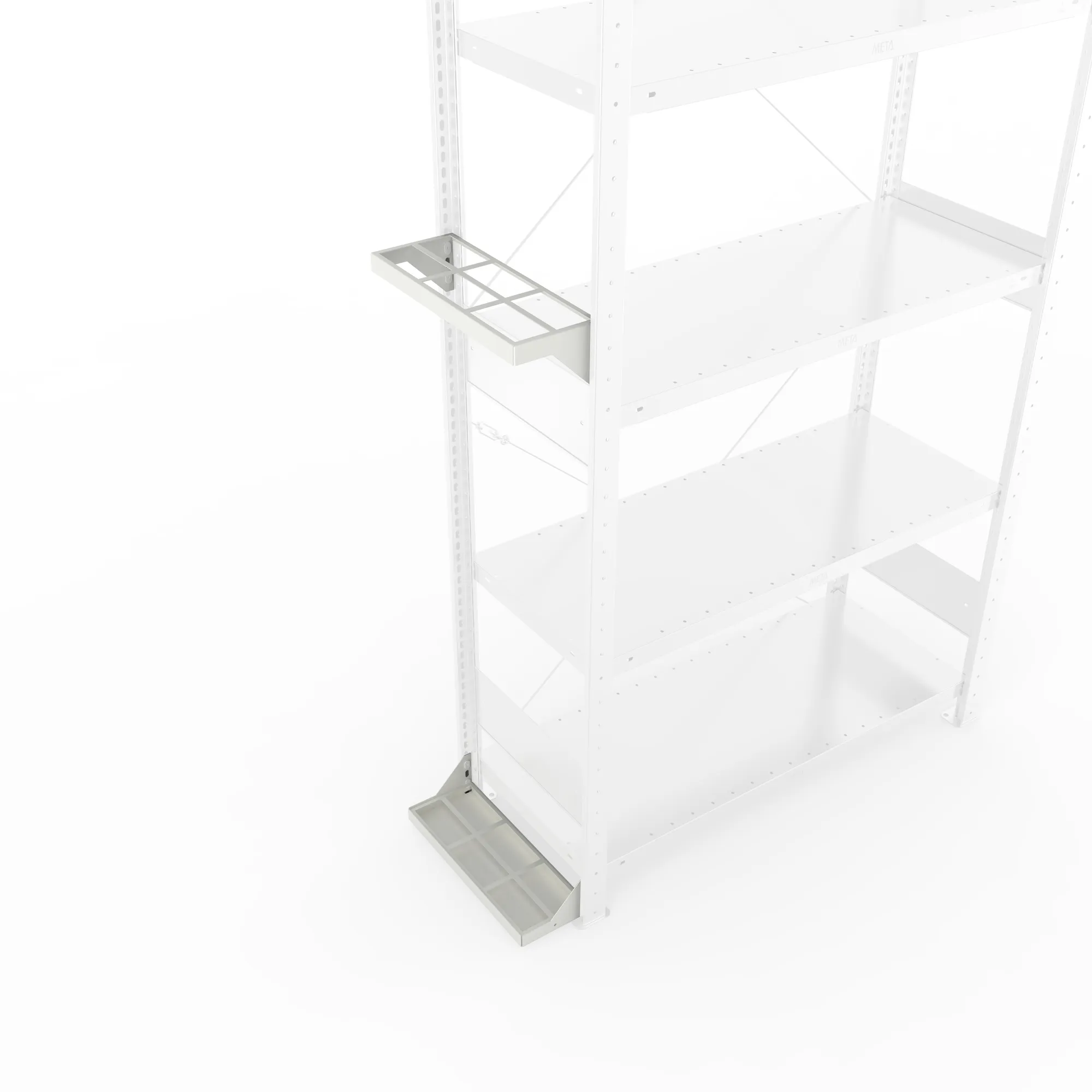 META CLIP threaded rods holder 400 x 150 mm, surface RAL 7035