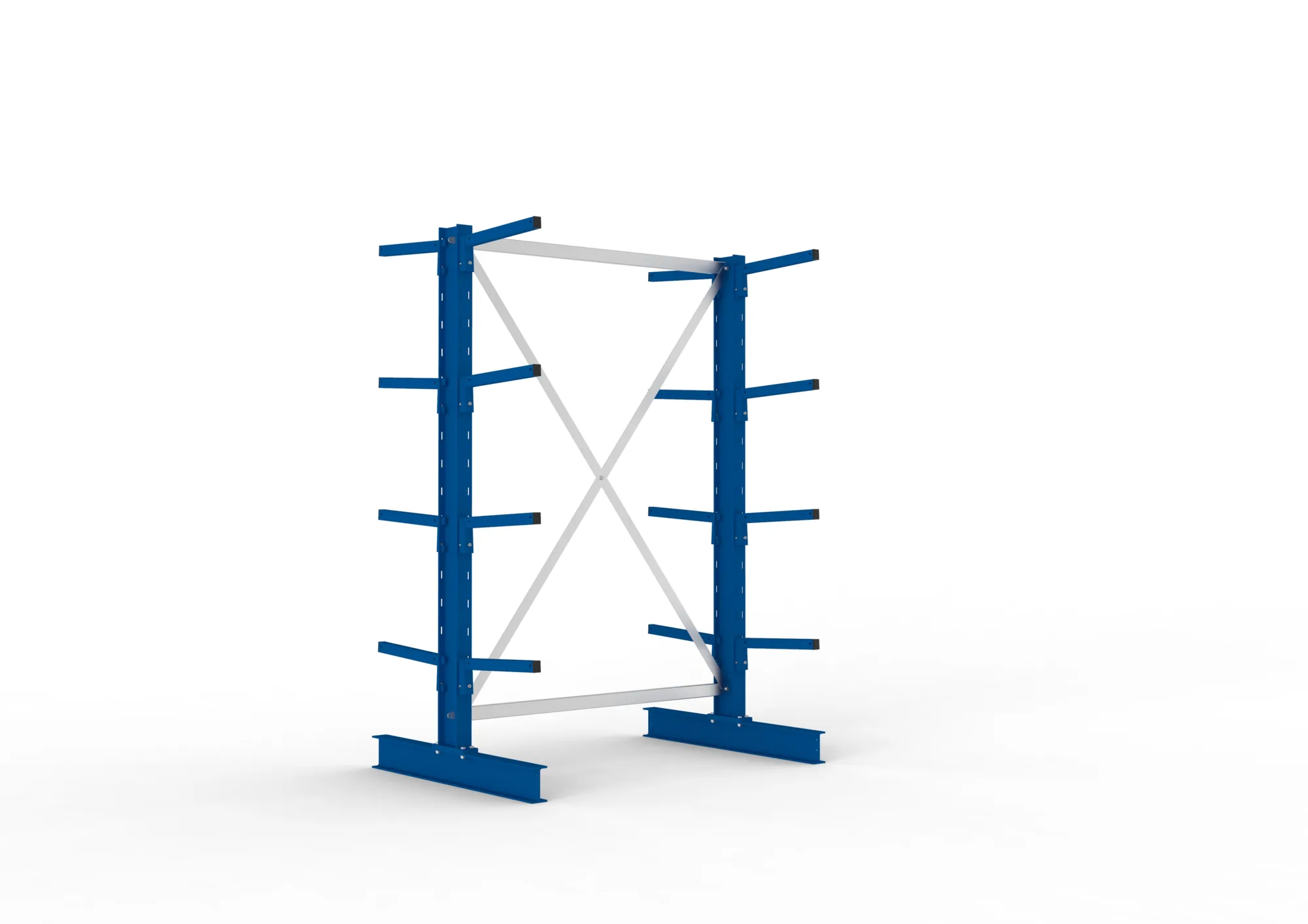 META MULTISTRONG L | Kragarmregal | Grundregal | 2000 x 1300 x 400 mm | Armlast 220 kg | doppelseitig | 4+1 Ebenen