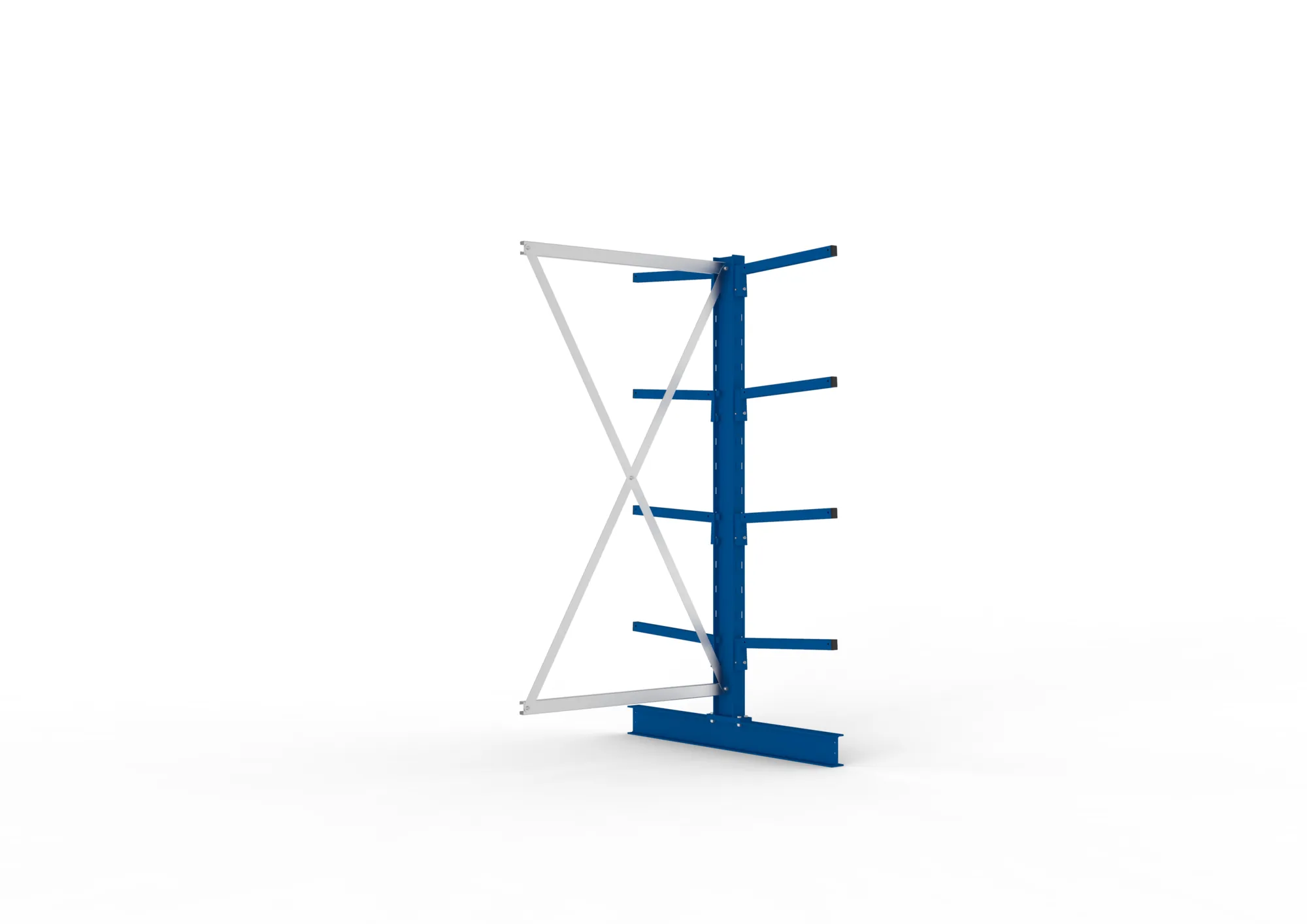 META MULTISTRONG L | Kragarmregal | Anbauregal | 2000 x 1000 x 500 mm | Armlast 175 kg | doppelseitig | 4+1 Ebenen