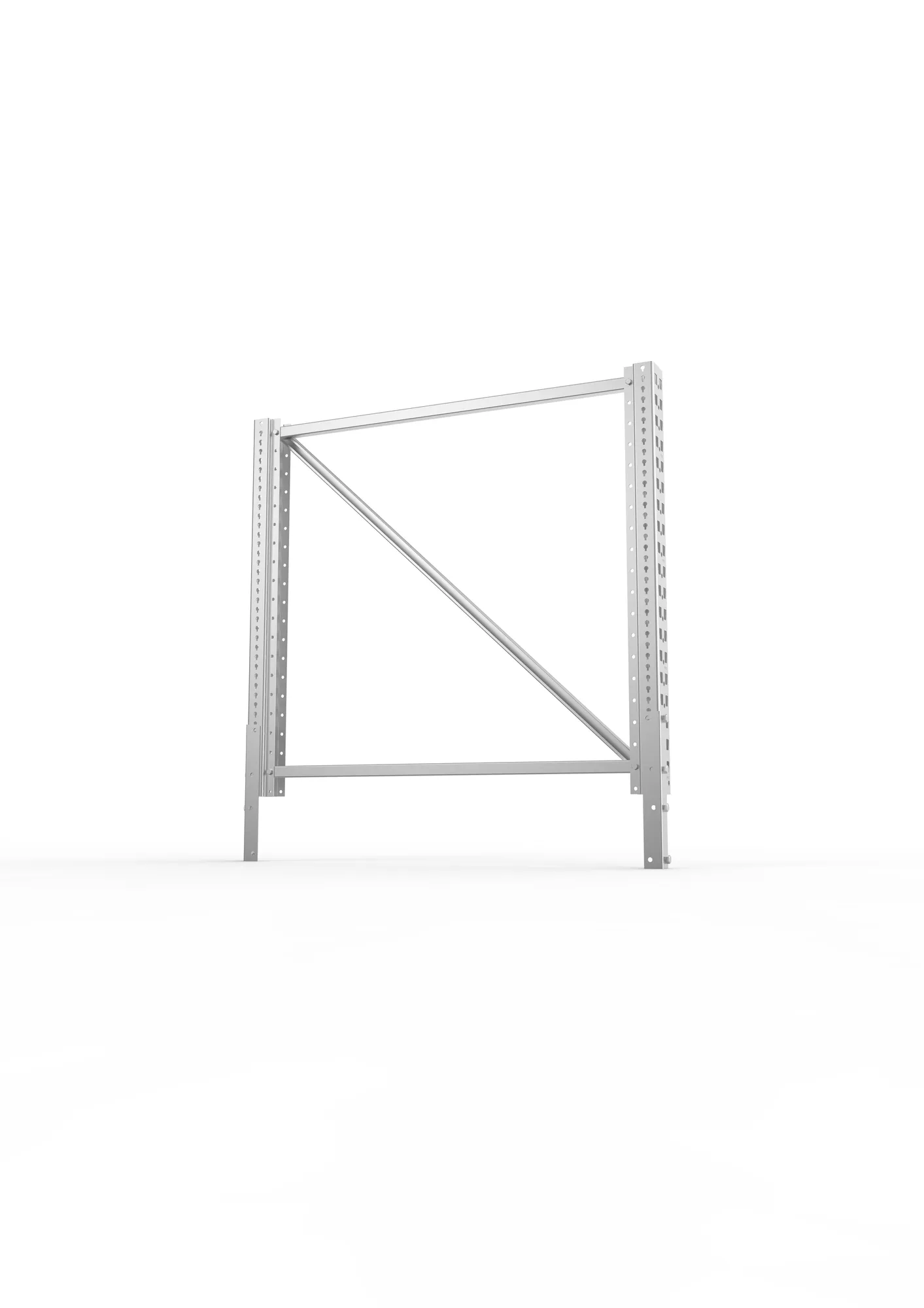End upright extension heavy 85/20 1000 x 1100 galv multipal S + N